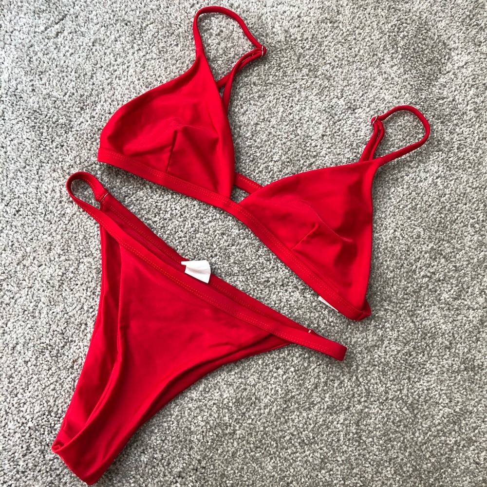 Classic red 2 piece bikini set size S